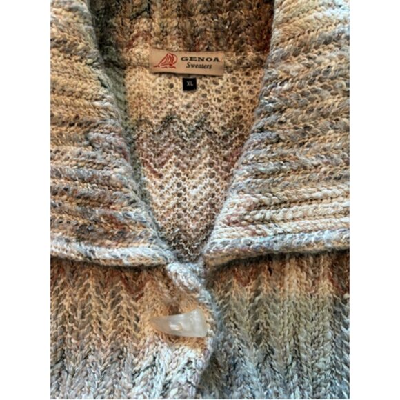 Genoa Sweaters 100 Lama Cardigan Jacket Womens Size XL Cabincore Vintage Boho - Picture 5 of 9